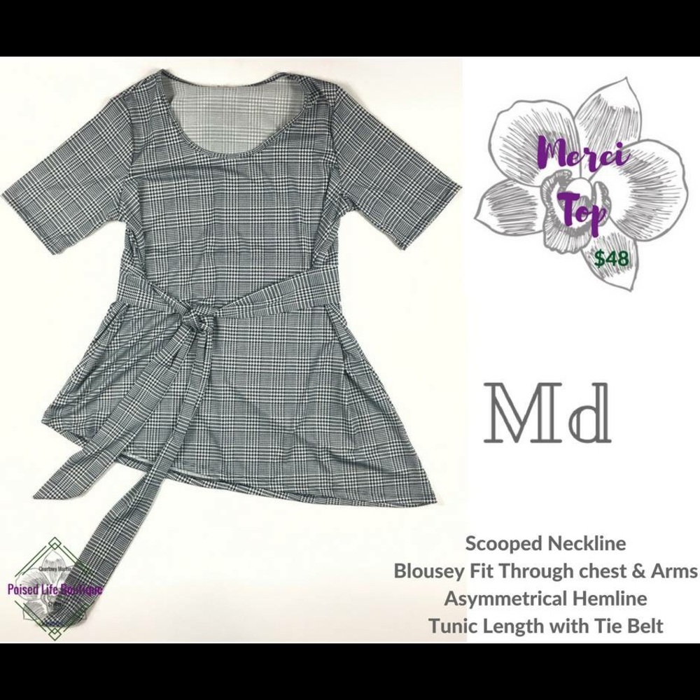 (Honey & Lace) Piphany Merci Tie Top